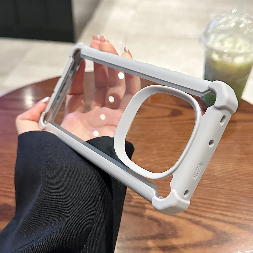 Transparent Shockproof Dual Layer Armor Phone Case