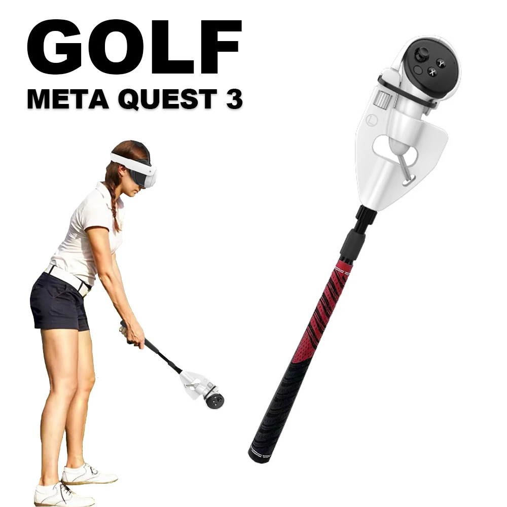 

VR Golf Club Handle Attachment For Meta Quest 3/Pro Controller Accessories for Golf+ Golf5 eClub, Enhance VR Game Experience