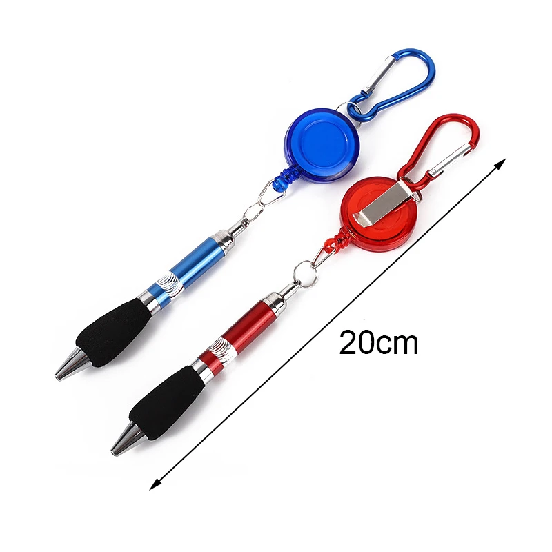 Great Chance Handy Retractable Badge Reel Ballpoint Pen Belt Clip Keychain  Carabiner 5 Pcs Assorted Colors