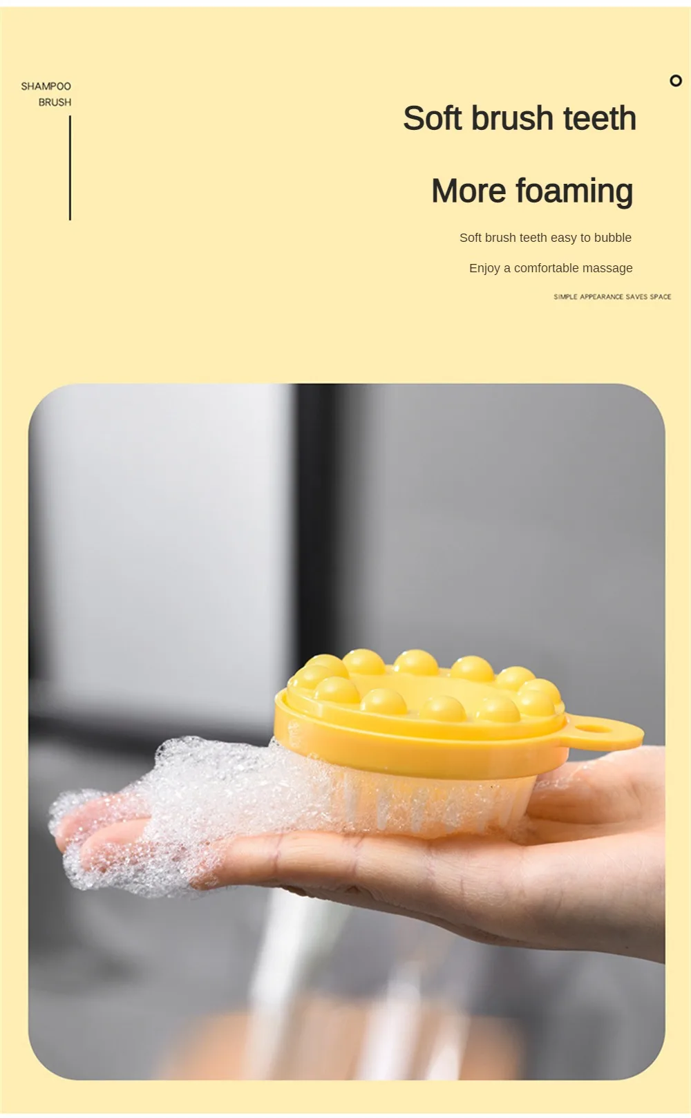 Description Picture 6 of item2/4/6PCS Massage Comb Gentle And Flexible Scalp Massager Relax Scalp Massage Tools Hair Care Trend Cleaning Brush Deep Cleaning