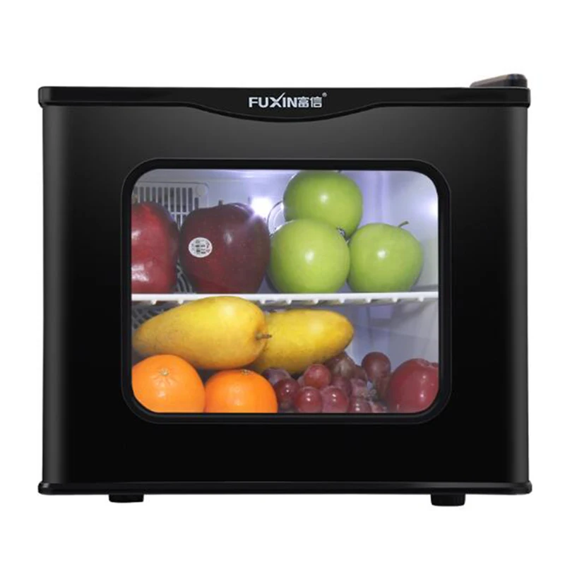 Tempered Glass Single Door Cold&warm Refrigerator Household Small Refrigeration Heating Sample Cabinet 17L Comestic Refrigerator
