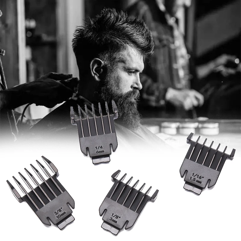 

4PCS T9 Universal Hair Clipper Limit Comb Trimmer Guard Hairdressing Styling Tool Guide Calipers hair cutting Barber accessoire