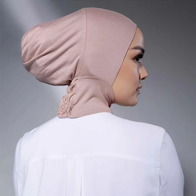 New Modal Women Under Scarf Turban Hat Ready to Wear Snap Fastener Hijab Muslim Full Cover Head Wraps Fashion Turbante Mujer