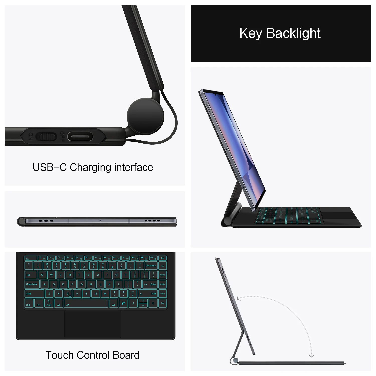 Book Cover Keyboard For Samsung Galaxy Tab S10 Ultra 14.6 inch S9 / S8 Ultra 14.6" Tablet Magic Keyboards Case AI Key Touchpad tablet keyboard tablet keyboard case