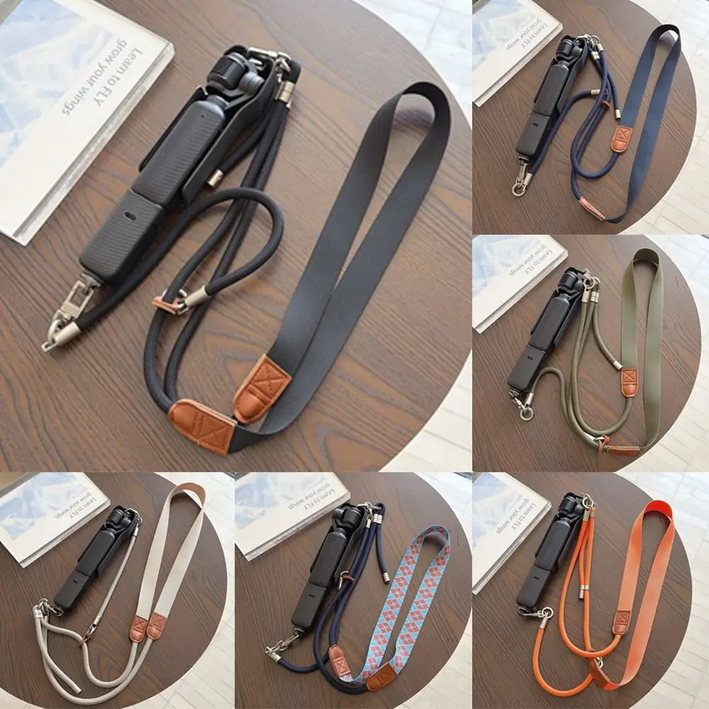 3-in-1 멀티 웨어 카메라 숄더 스트랩, 빠른 탈부착 버클, 낙하 방지 안전 잠금, DJI 오즈모 포켓3용 크로스바디 랜야드