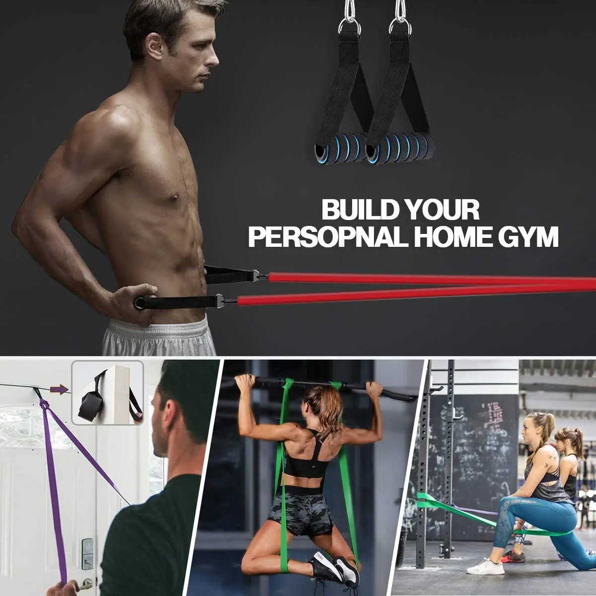 INNSTAR Resistance Bands Three Hole Elastic Rubber Band, 60 OFF