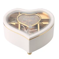 Ballet Dancer Music Box Heart Shaped Hand Cranked Musicial Box Desktop Ornament For Gift Home Decor 2