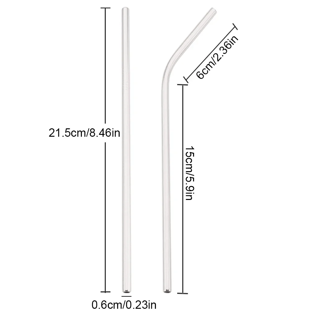 Eco-Friendly Reusable Stainless Steel Drinking Straw Set with Cleaning Brush - 3 Pieces