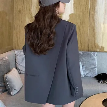New in Spring  Autumn Style Commuter Suit Women Long Sleeved Fashionable Casual Loose Solid Color Suit Jacket Clothes Top 1