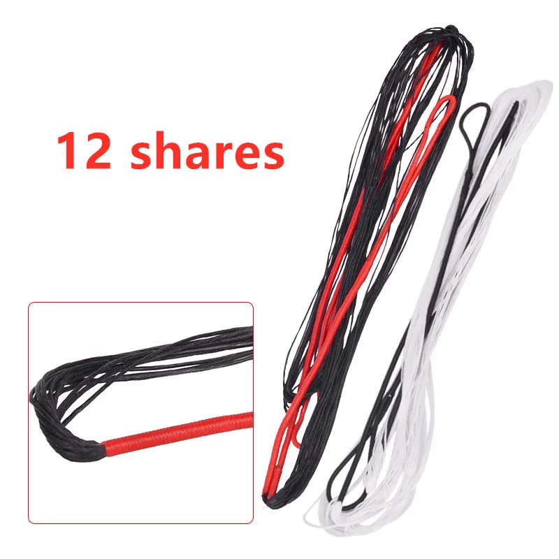 Bow String 58/60/62/64/66/68/70 Inches 12 shares for Straight Archery Hunting Shooting archery bow string thread bowstring material archery bow string wax