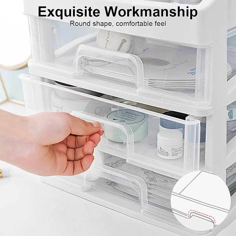 Drawer Makeup Organizer Cosmetic Storage Box Jewelry Container Box Dressing Table Storage Rack Multi-layer Desktop Organizer 4
