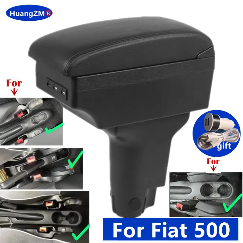 Car Armrest box For Fiat 500 Fiat CRONOS Dedicated Retrofit heighten Interior Center Storage Accessories