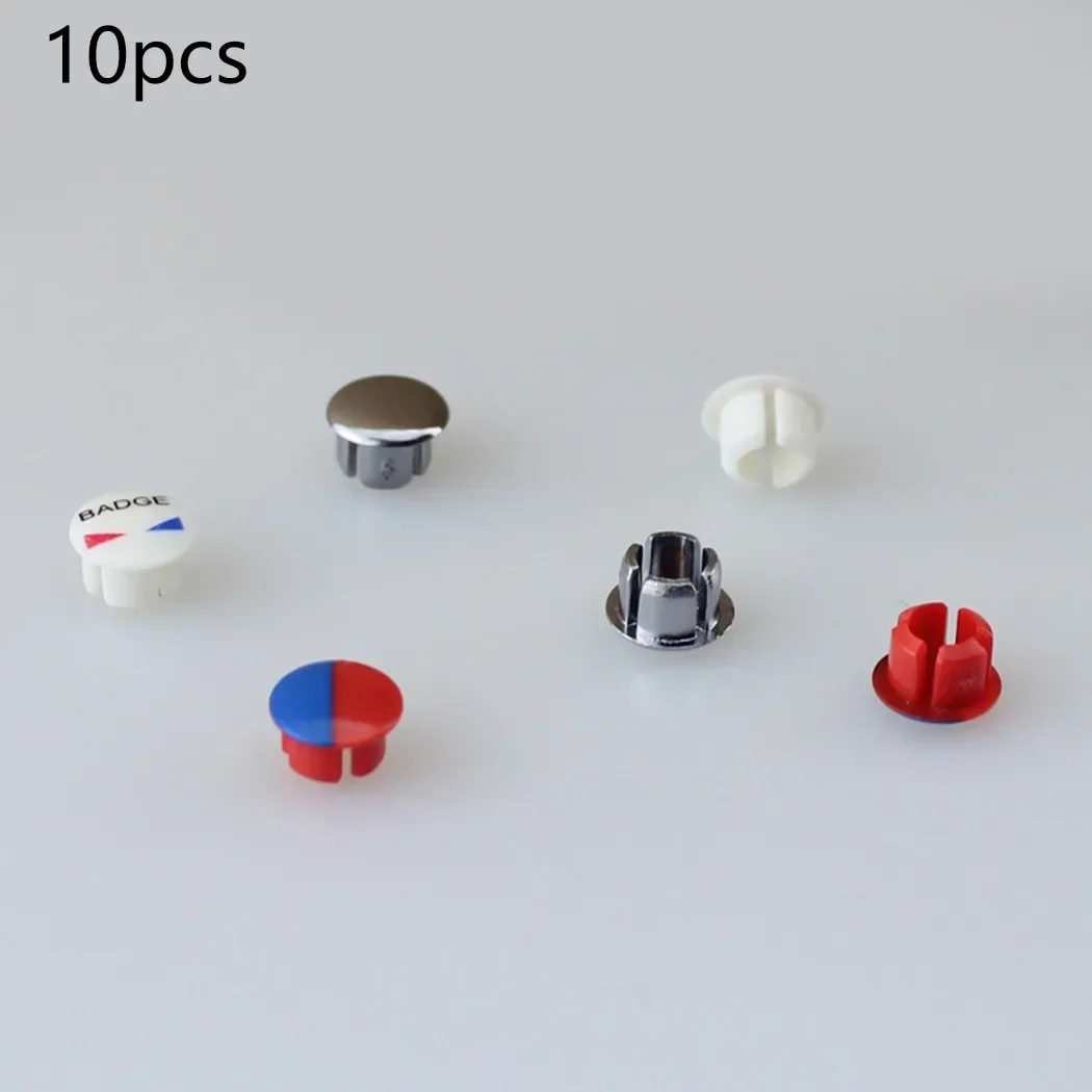 Faucet Handle 10pcs Water Sign 8.75*6.8*5.85mm Accessories Hot And Cold Mixer Tap Water Signs Kitchen Bathroom Mixer Tap
