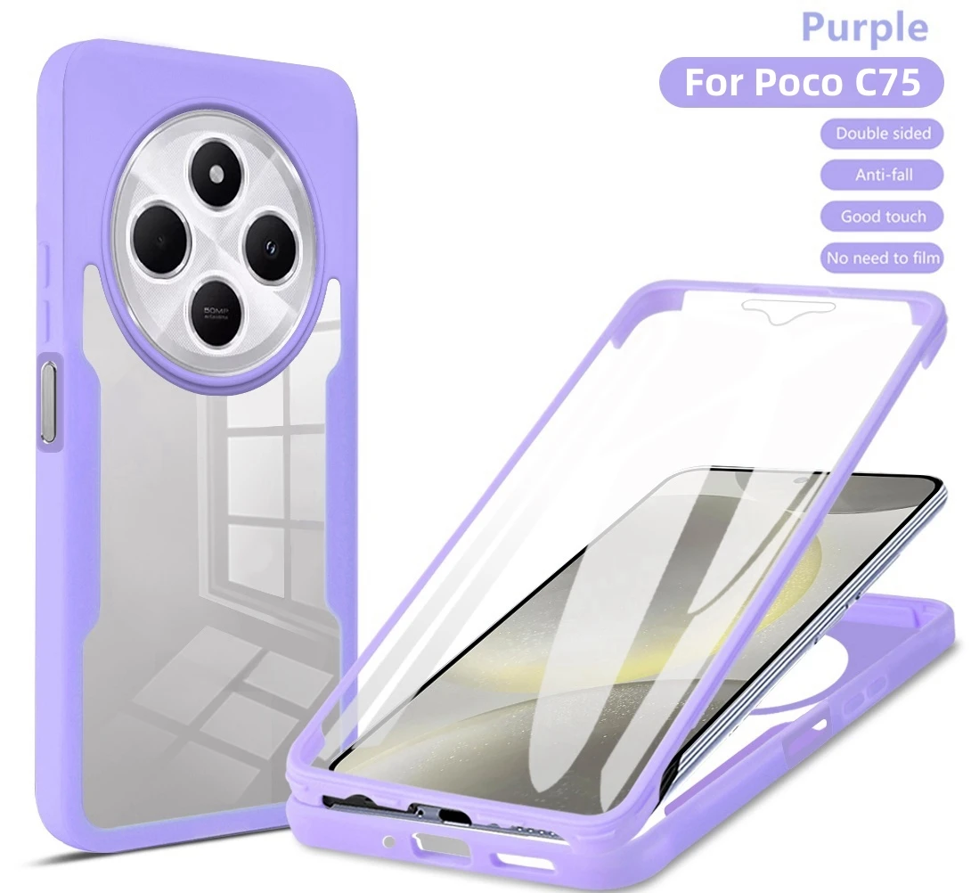 ينطبق على Xiaomi Poco C75 360 حالة هاتف حماية كامل...