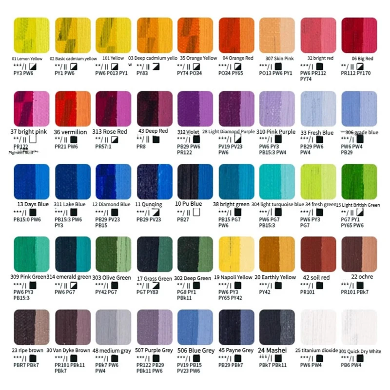 pebeo Pop Oil Painting POPart60ml Oil Paint 42 Color Paint Student Entry Level