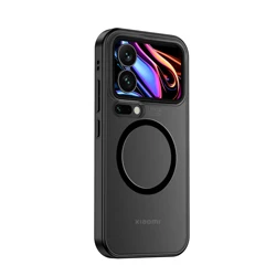 Magsafe Magnetic Shockproof Translucent Acrylic Phone Case for xiaomi 17pro (Black)