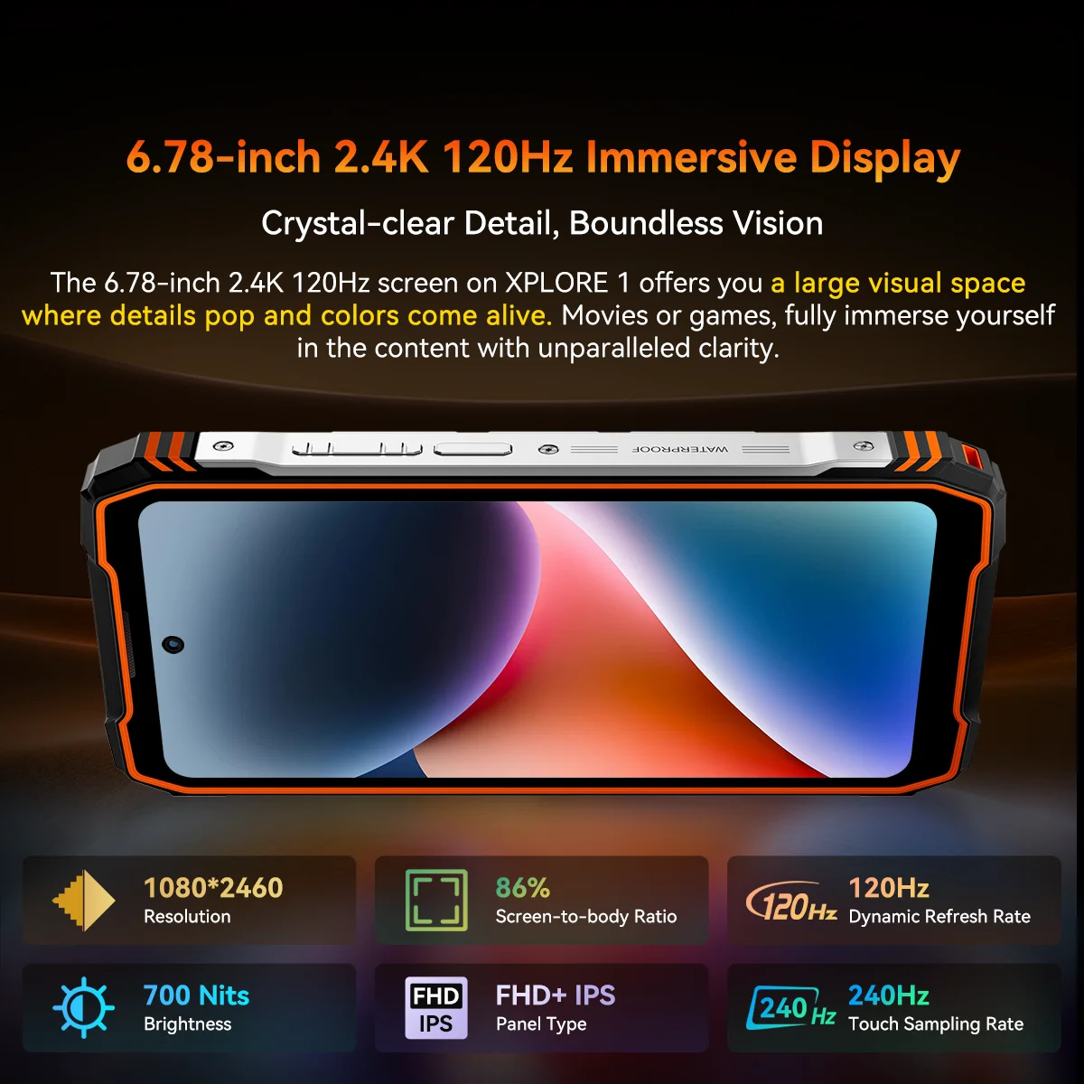 2025 Blackview XPLORE 1 Outdoor Mobile Phone ,5G Waterproof Android 15, 6.78'' 2.4K Display 16GB+512GB 20000mAh смартфон - Image 3
