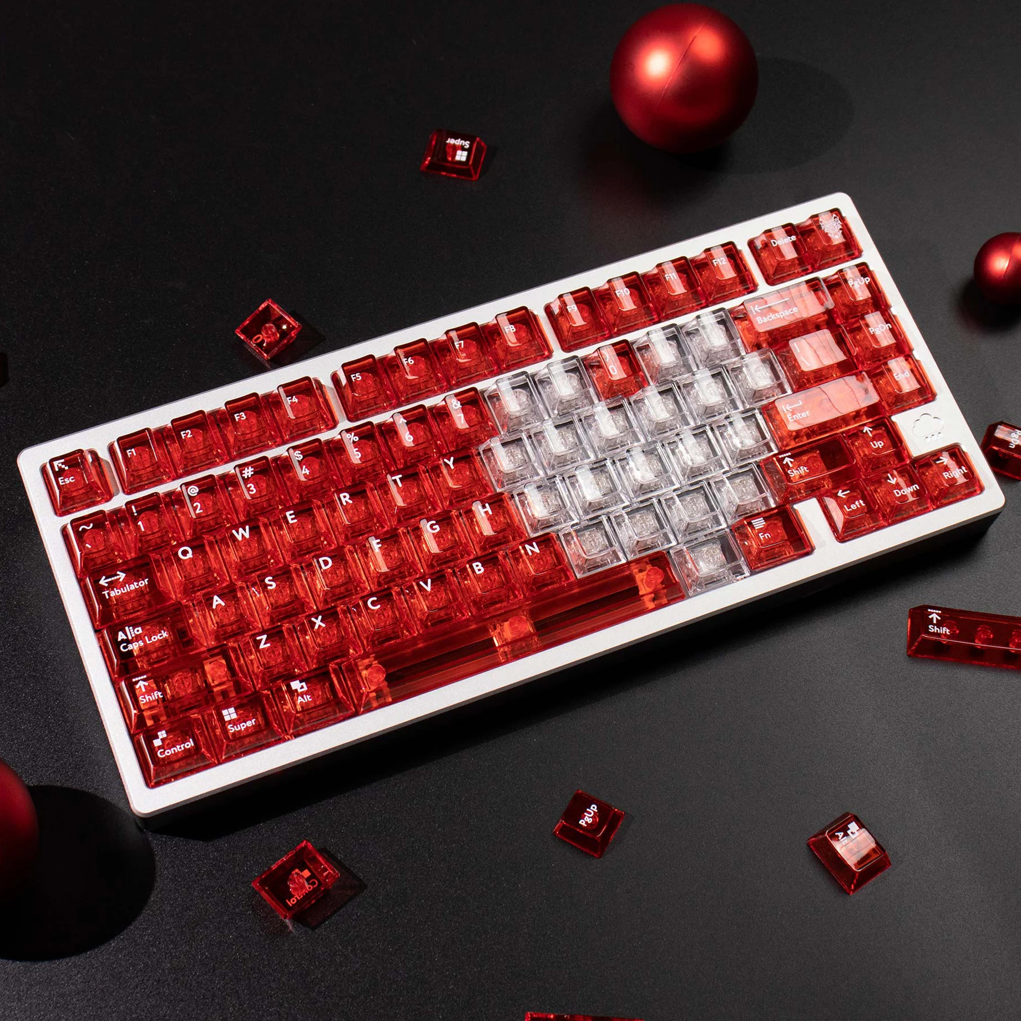 132 Keys Crystal Transparent Keycaps Cherry CBSA Profile Blank Backlit ABS Keycaps For Mechanical Keyboard Blank Keycaps - 7 - View #6