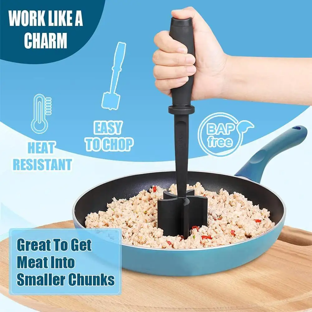 1pc Nylon Chopstir Meat Chopper Potato Masher Groud Beef Meat