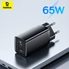 Baseus 65W GaN Charger Quick Charge 4.0 Type C PD Charger USB Charger for iPhone 17 16 15 Samsung Xiaomi Fast Charger For Laptop