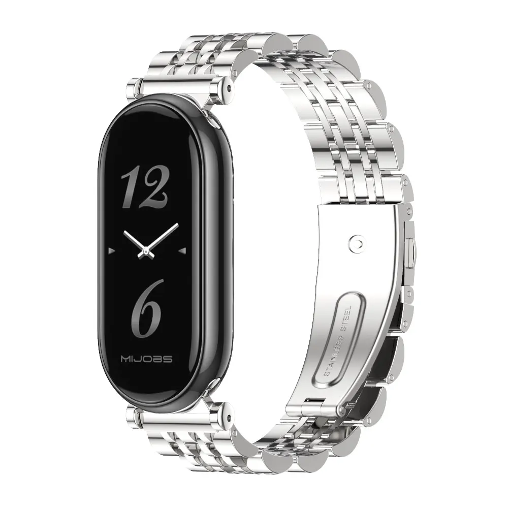 MIJOBS Bracelet De Rechange En Acier Inoxydable Pour Xiaomi Band 8/9 - Installation Facile, Style Professionnel, Réglable - Or