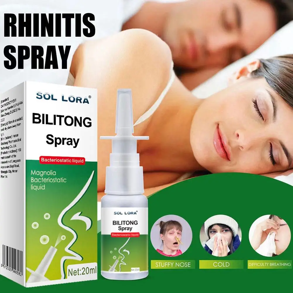 Nasal Spray 2pcs Treatment Chronic Sinusitis Nasal Discomfort Drop Nose Itch Cool Herb Ointment Spray Health Care 20ml nose care spray,nasal spray