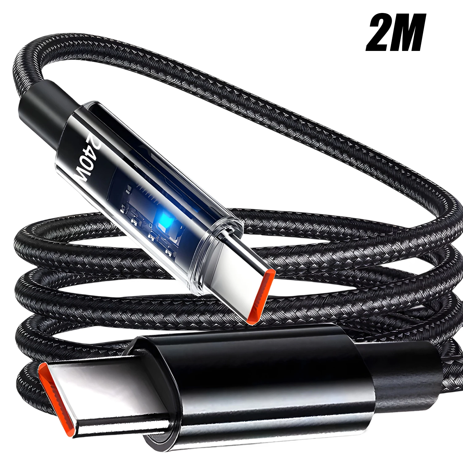 240W High-Speed Nylon Braided USB-C Quick Charge Cable