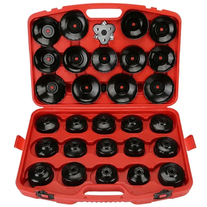 

30pcs Oil Filter Wrench Set Cup Style Socket Remover Automotive Universal Car Repair Tool Kit Removal Caps for Audi Ford BMW