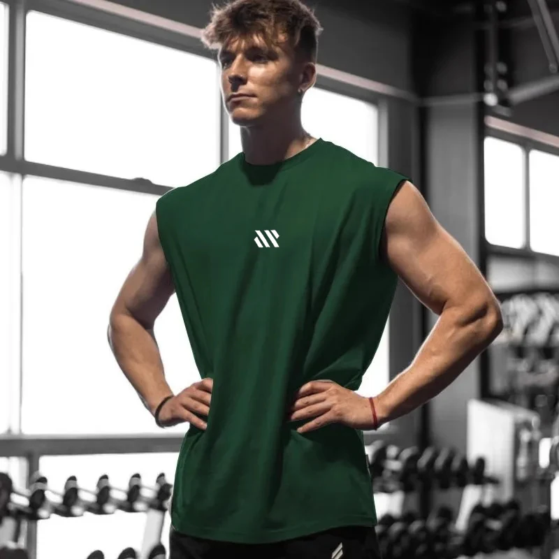 Men' Sleeveless Sports Shirt, Gym Fitness, Running, Quick Drying Vest,...