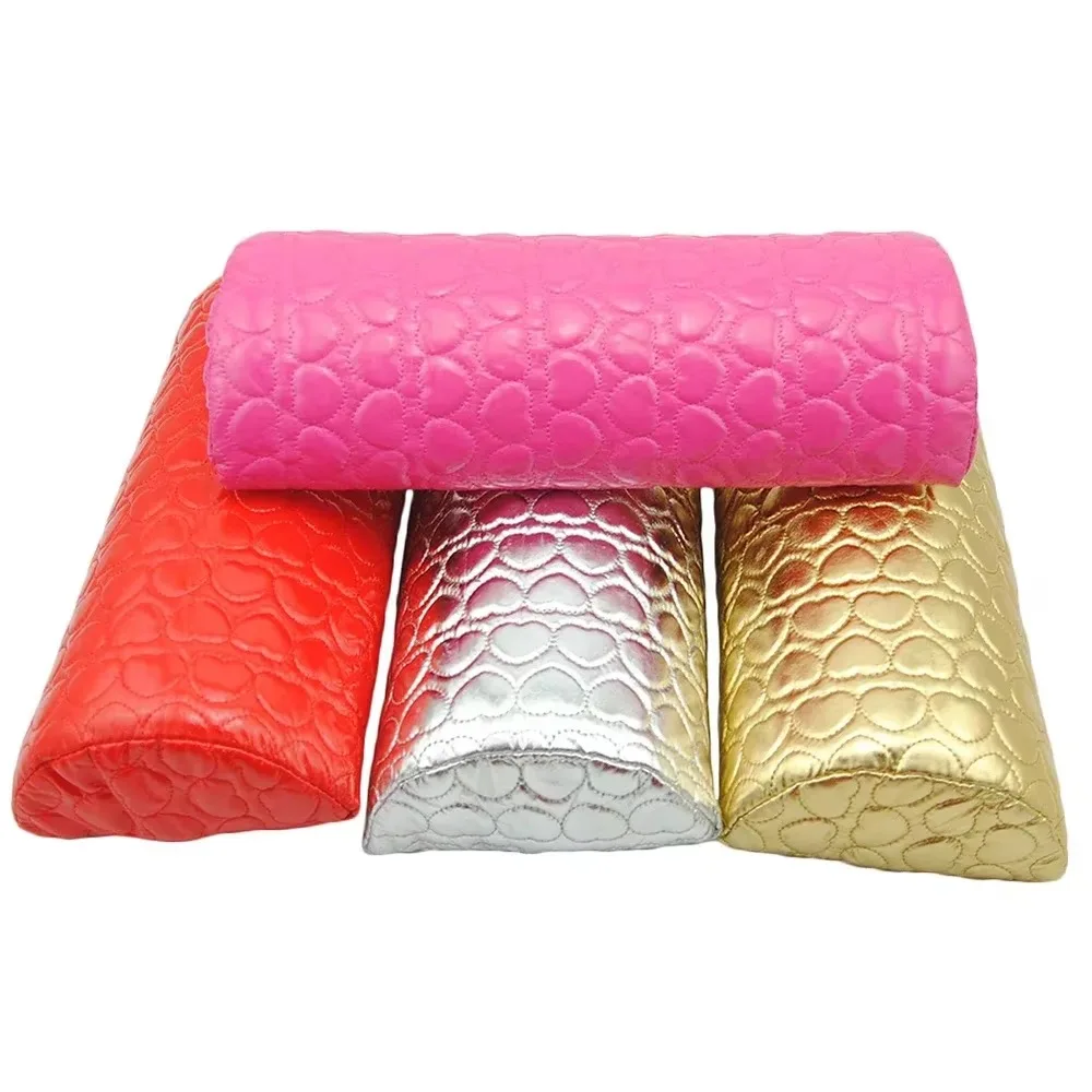 Soft Manicure Hand Pillow Half Round Peach Heart Hand Cushion Washable Cushion Brace Arm Nail Shelf Nail Pillow Tool nail art hand pillow,nail hand rest,nail arm rest,nail art tool