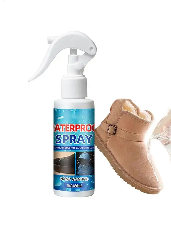 Waterproofing Spray For Shoes Fabric Shoe Protector Spray Long Lasting 120ml Nano Protection Rainproof Shoe Protection Tool waterproof shoe spray
