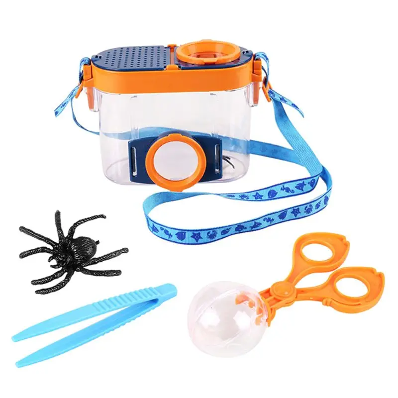 Portable Kids Explorer Toy Insect Observation Magnifier with 1 Toy Spider for Backyard Exploration 