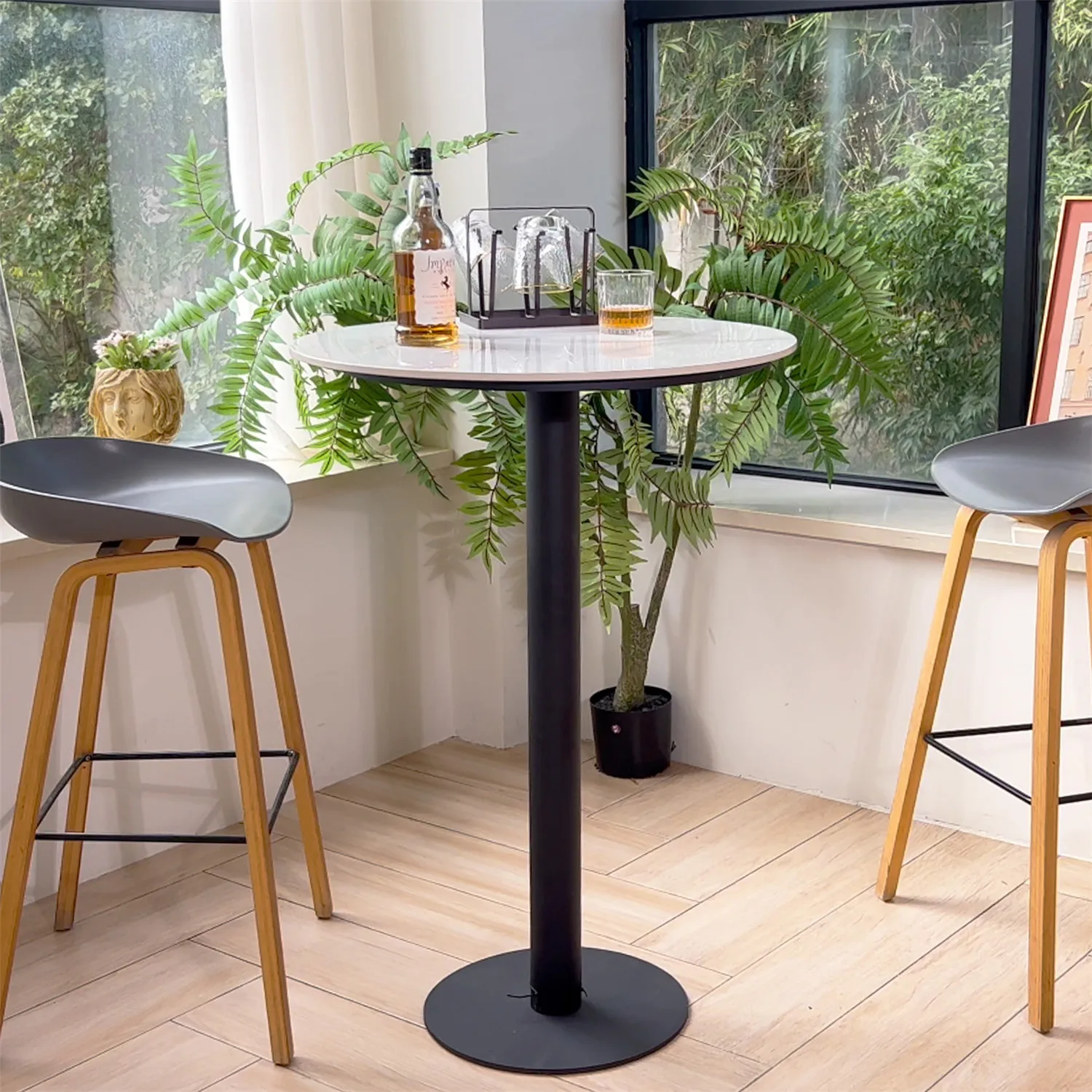 Tall round bistro table deals