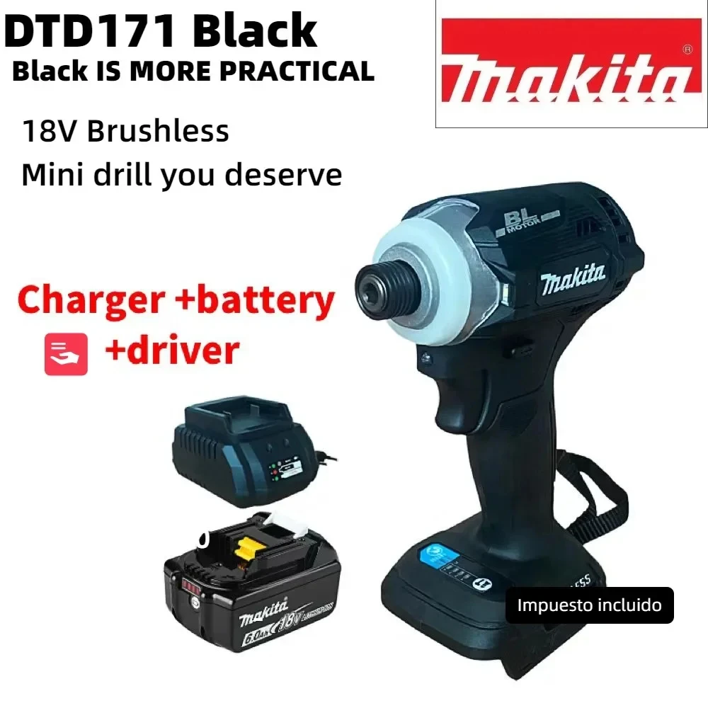 Makita DTD171 Cordless Driver Drill 18V LXT Brushless Motor Compact Big Torque Lithium Battery Electric Screwdriver Power Tool
