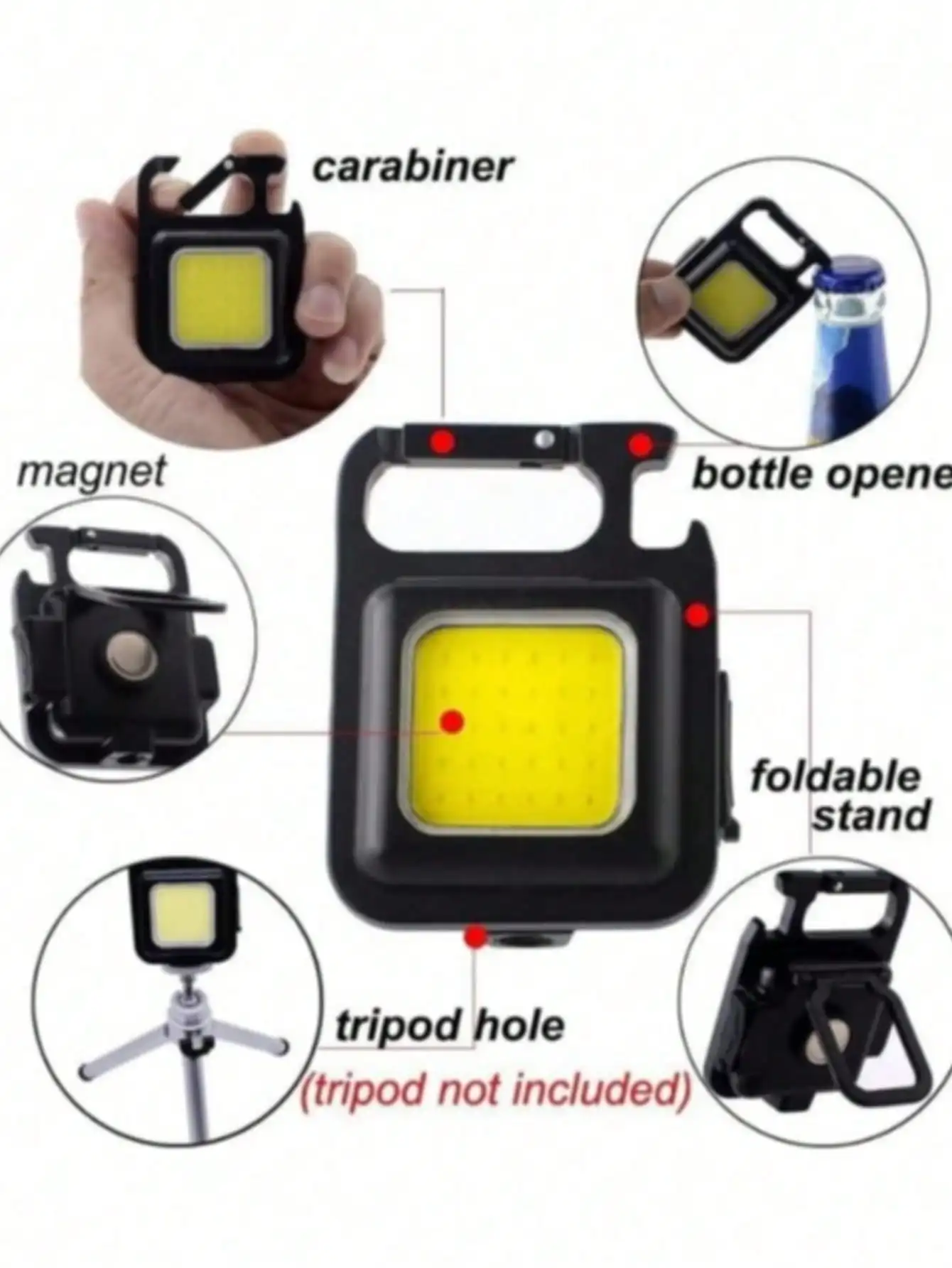 Portable Flashlight 1set Portable Flashlight Aluminum Alloy Material Suitable for Outdoor Camping Emergency Lights