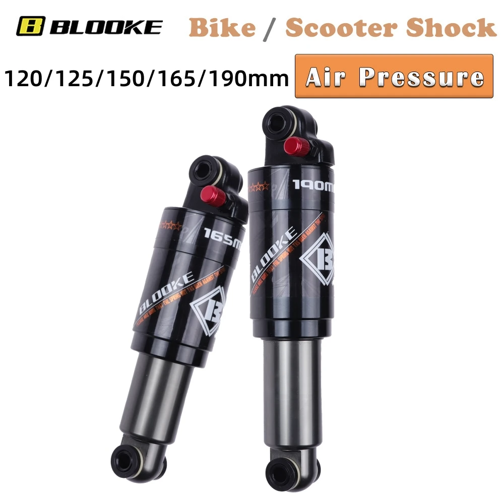

Воздушный амортизатор для электроскутера, задние передние амортизаторы 120/125/150/165 мм 190 фунтов для горного и дорожного велосипеда, электровелосипеда