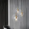 Modern Simple Dining Room Pendant Light Creative Personality Bar Caffee Glass Lamp Industrial Style Kitchen Bedroom Droplight 4