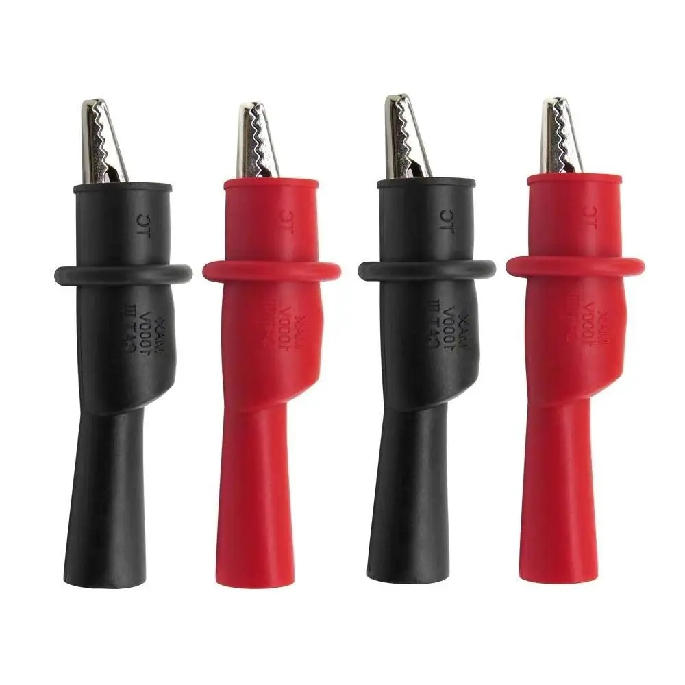 Test Clip Alligator Crocodile Clamp 1 Pair Test Clip Wire Tips Multimeter Tester Probe Accessories