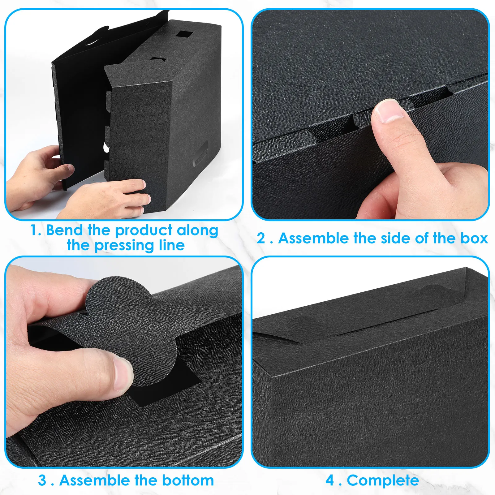 Foldable Book Magazine Storage Stand 4Pcs Portable Thickened PP File Organizer for Documents Books Journals Scrapbooks