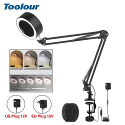 Toolour Portable Desk-foldable Welding Smoke Removal Device LED Light USB Exhaust Fan Filter Sponge 3-in-1 For DIY Solder Rework
