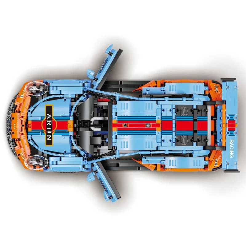 Assemble Toy 911RSR Technical Racing Sport Car 1680PCS 1:10 Model MOC Building Blocks City Mechanical Speed Vehicle Supercar Puzzle