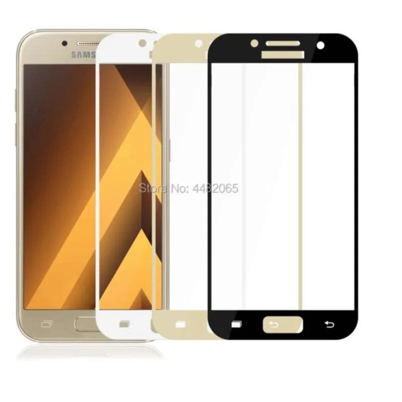 

for samsung galaxy a5 2017 tempered glass 9h 3d full screen cover front guard protective screen protector film on a520f sm-a520f