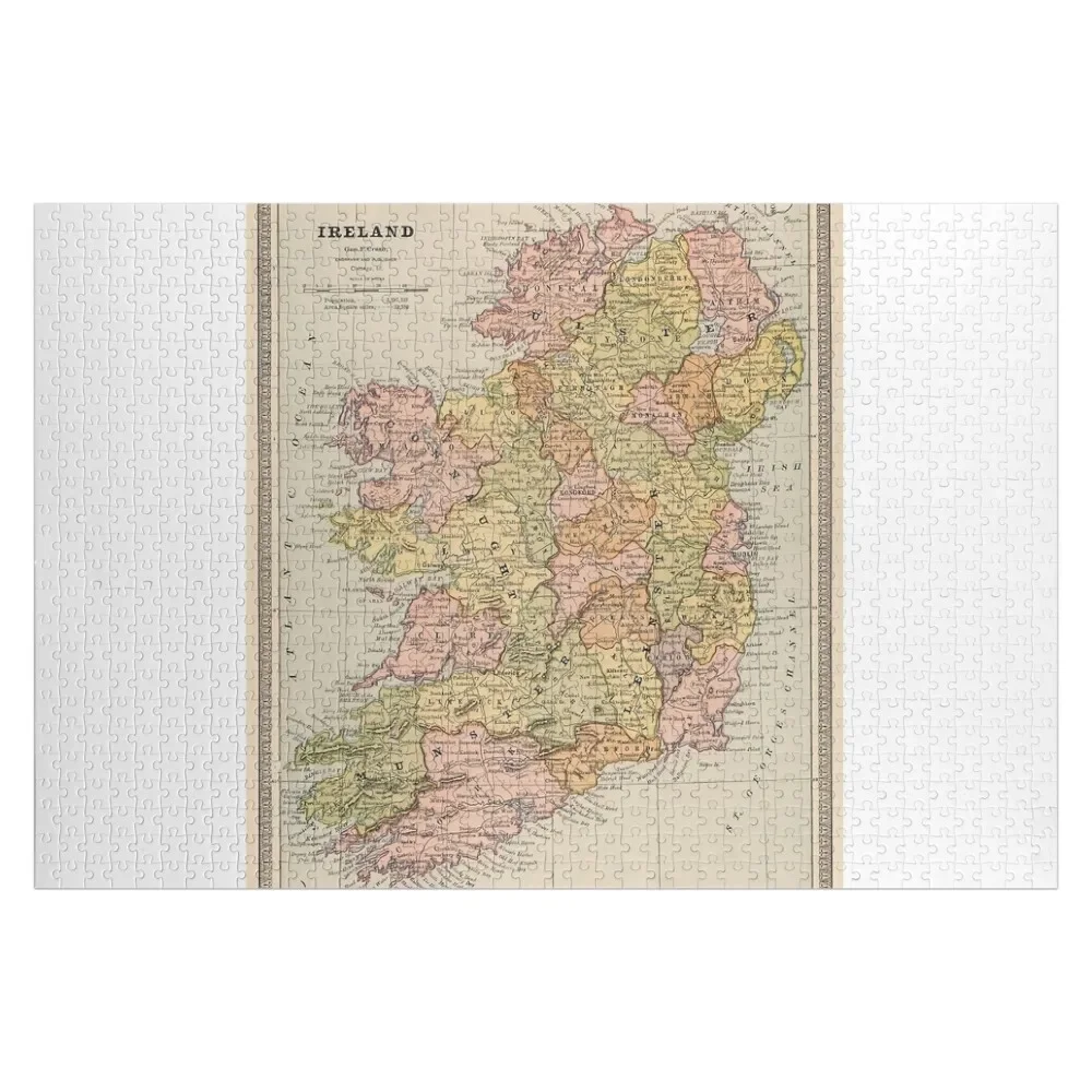 

Vintage Map Of Ireland 1883 Jigsaw Puzzle Iq Personalized Child Gift Puzzle