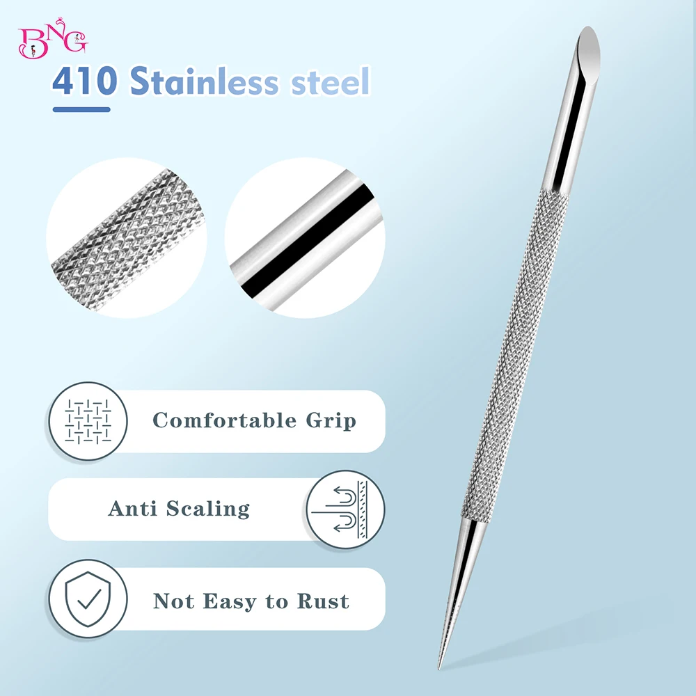 Double-ended Stainless Steel Cuticle Pusher Remover Dead Skin Pusher Manicure Sticks Nails Accesories Dotting Tools