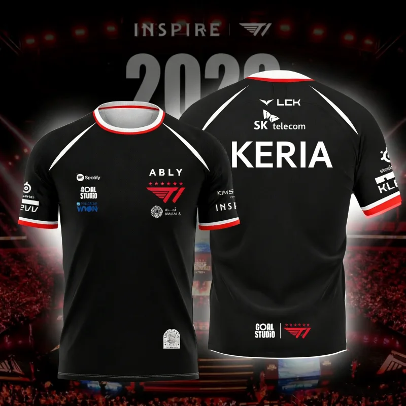2026 NEUES T1 ESPORTS TEAM TRIKOT FAKER FAN SOMMER KURZARM FÜR GAMING-ENTHUSIASTEN OUTDOOR-SPORTBEKLEIDUNG Strand Surfen – Detail 9