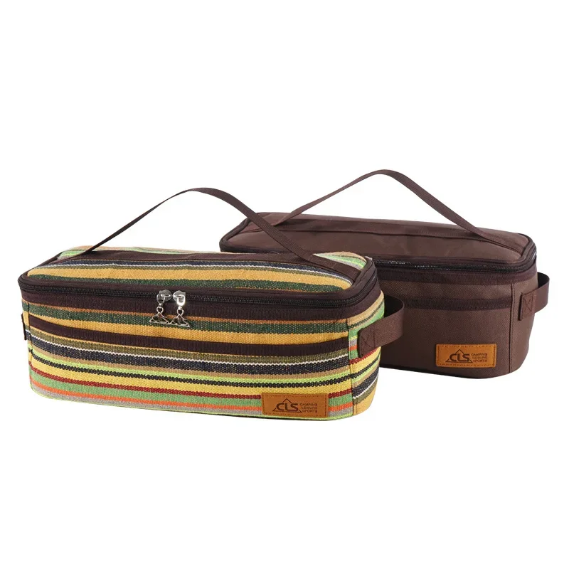 Outdoor Camping Cookware Storage Bag Kitchen Tableware Storage Bag Travel Cosmetic Portable Toilet