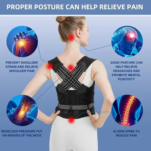 Back Shoulders Support Posture Corrector for Females Gym Rehabilitationequipment Yoga Back Belts Corset Lumbar Back Corrector 4