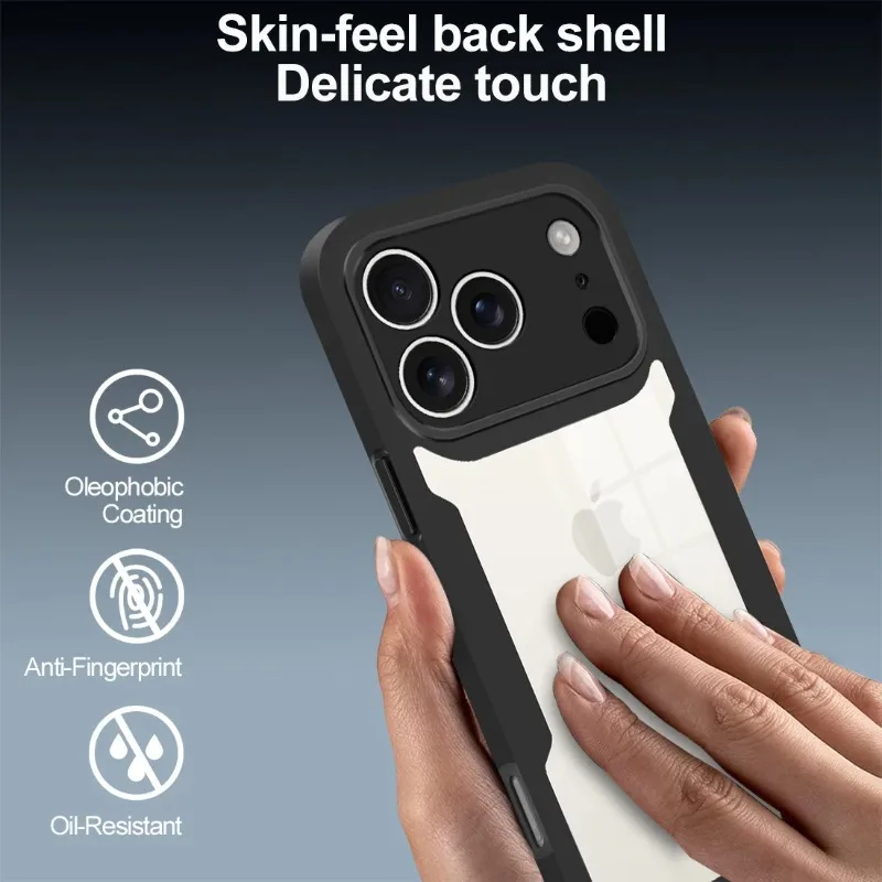 360 Double-Sided Full Protection Clear Phone Case with Screen Protector