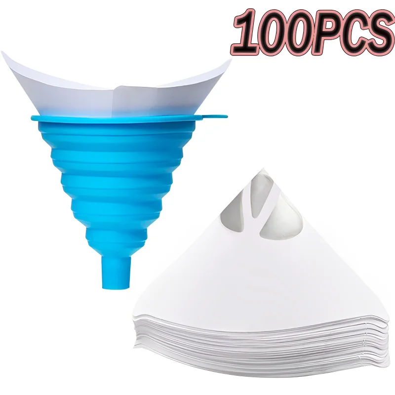 50/100Pcs Car Paint Spray Mesh Paper Filter Paint Paper Purifying Straining Mesh Disposable Conical Funnels Filter Tools Paint Filter Paper Filter