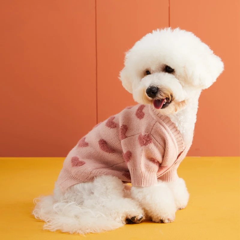 Dog Clothes Knitting Dog Sweater Jersey Dachshund Cat Clothes Christmas Winter Chihuahua Small Large Warm Valentine's Day